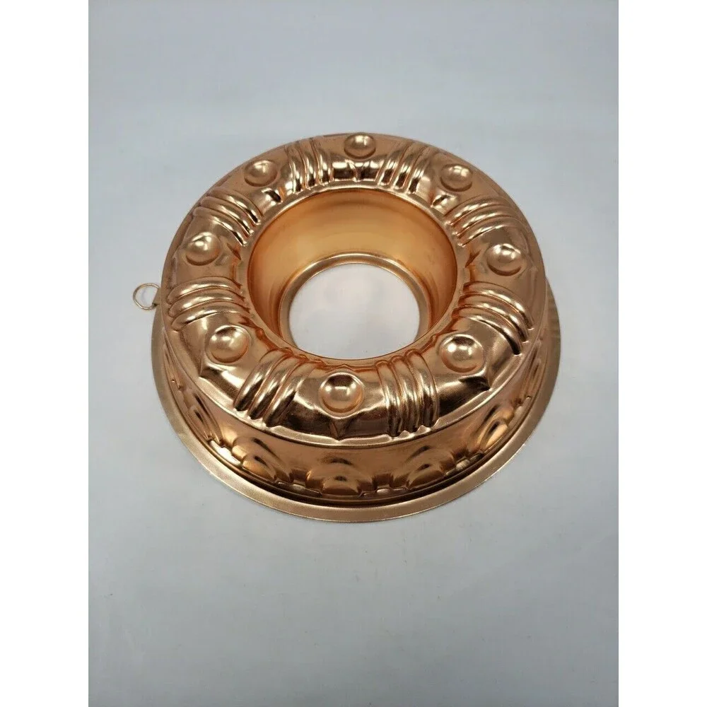 Copper Color Jello Gelatin Cake Ring Mold 3.5 Cups Hook Wall Decor MCM Vintage